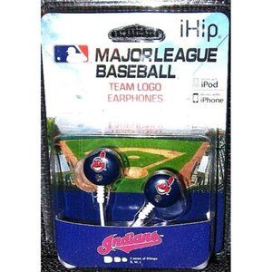 Cleveland Indians iHip Earphones Team Chief Wahoo Logo Vintage NEW MLB Licensed